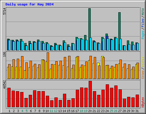 Daily usage for May 2024