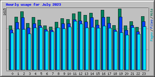 Hourly usage for July 2023