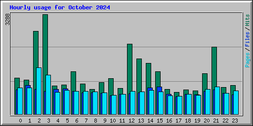 Hourly usage for October 2024