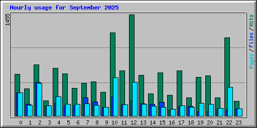 Hourly usage for September 2025