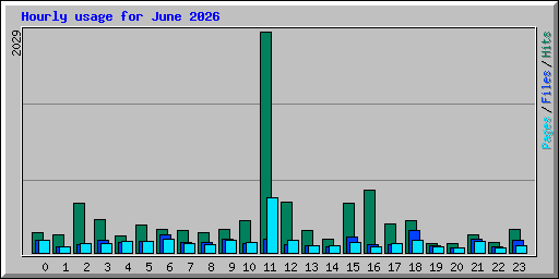 Hourly usage for June 2026