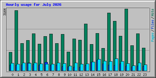 Hourly usage for July 2026
